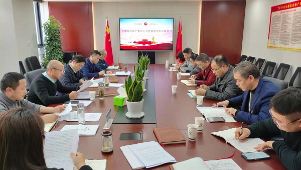 安徽AG贵宾会地产集团公司召开2021年度党委理论学习中心组第一次学习扩大会