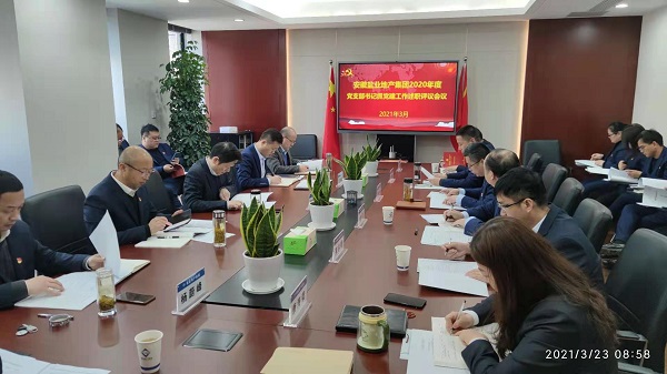 安徽AG贵宾会地产集团公司党委召开2020年度下层党支部书记抓党建事情述职评议会